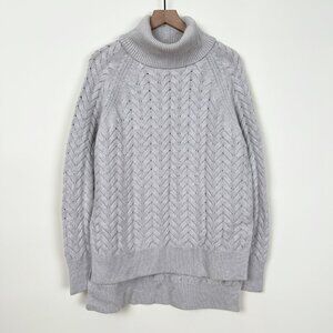 Aritzia Wilfred 100% Wool Cable Knit Oversized Sweater Chunky Cozy Slouchy Italy